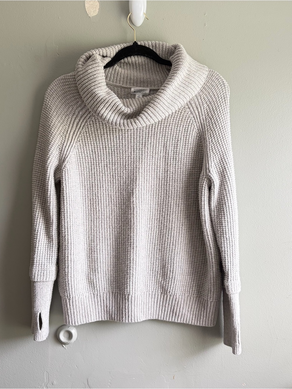 Market & Spruce Sharon Cowl Neck Waffle Knit Sweater - Medium